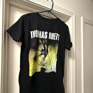 Thomas Rhett Black Graphic Tour Tee with Yellow Photo Print Size Large